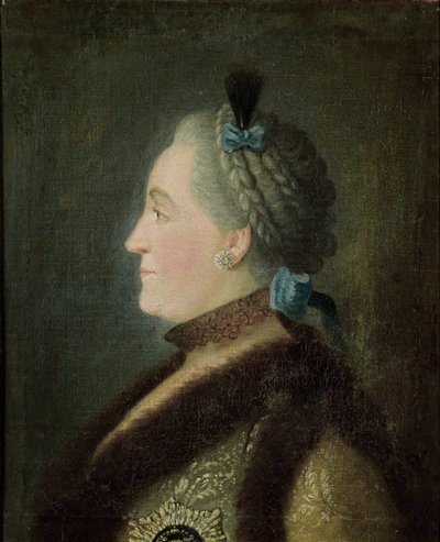 Porträt von Katharina II. von Russland, nach einem Gemälde von Dimitri Gregorievich Levitsky von Pietro Antonio Rotari